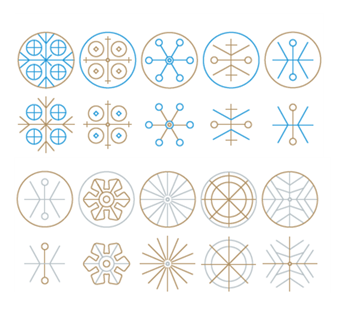 수막새문양 조합 이미지