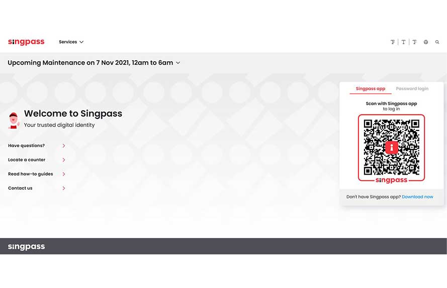 싱패스(Singpass): 디지털 개인 정보 서비스 이미지