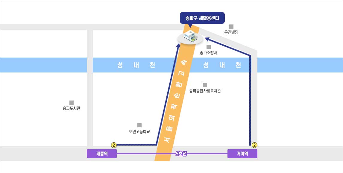 송파구 새활용센터 약도 이미지